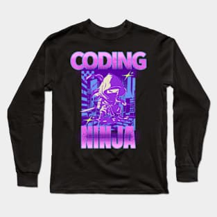 Coding Ninja Funny Anime Computer Programming Long Sleeve T-Shirt